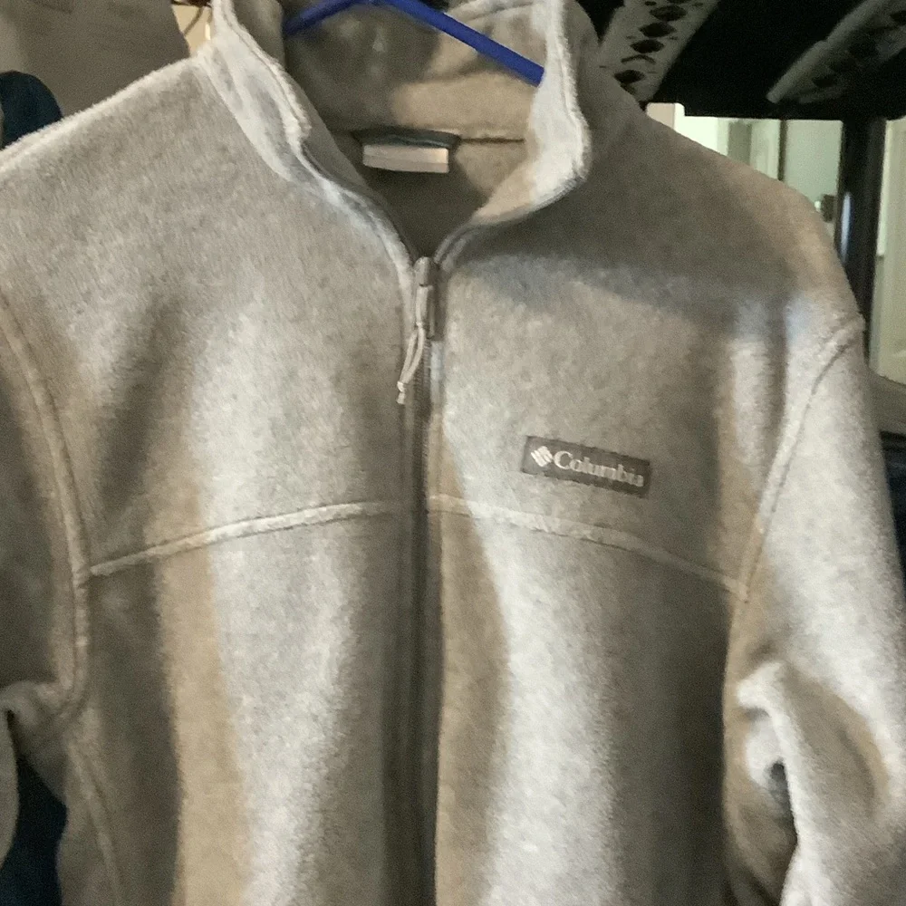 Columbia Men's‎ Zip-Up fleece in Light Gray, S